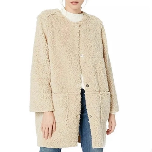 BB Dakota Reversible Faux Shearling/Suede Car Coat - Picture 2 of 11